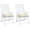 vidaXL Cuscini per Sedia 2pz Bianco Crema 40x40x7 cm in Tessuto Oxford