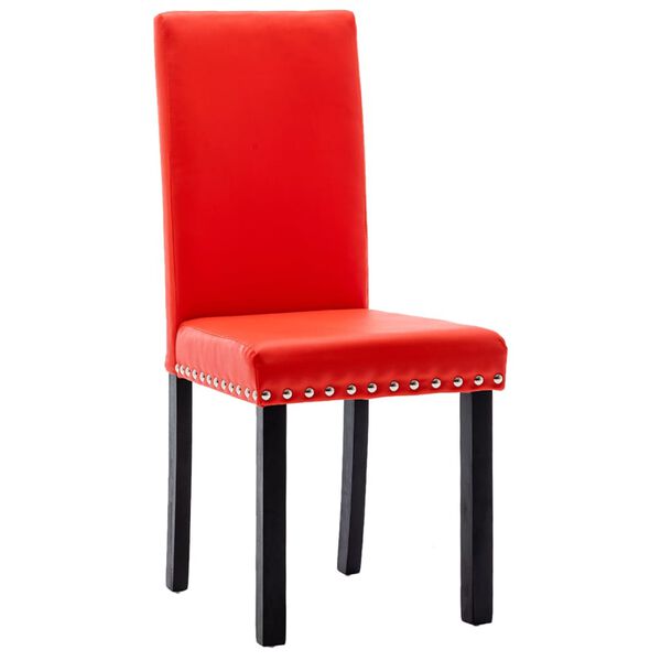 vidaXL Sedie da Pranzo 2 pz Rosse in PVC