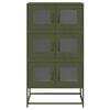 vidaXL Credenza Verde Oliva 68x39x123 cm in Acciaio