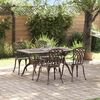vidaXL Set da Pranzo per Giardino 5 pcs Bronzo Alluminio