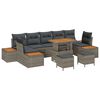 vidaXL Set Divano da Giardino con cuscino 10 pcs Grigio