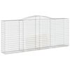 vidaXL Cesti Gabbioni ad Arco 7 pz 400x50x160/180 cm Ferro Zincato