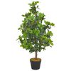 vidaXL Albero di Alloro Artificiale con Vaso Verde 90 cm