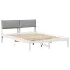 vidaXL Struttura del Letto Bianco e grigio chiaro 150 x 200 cm