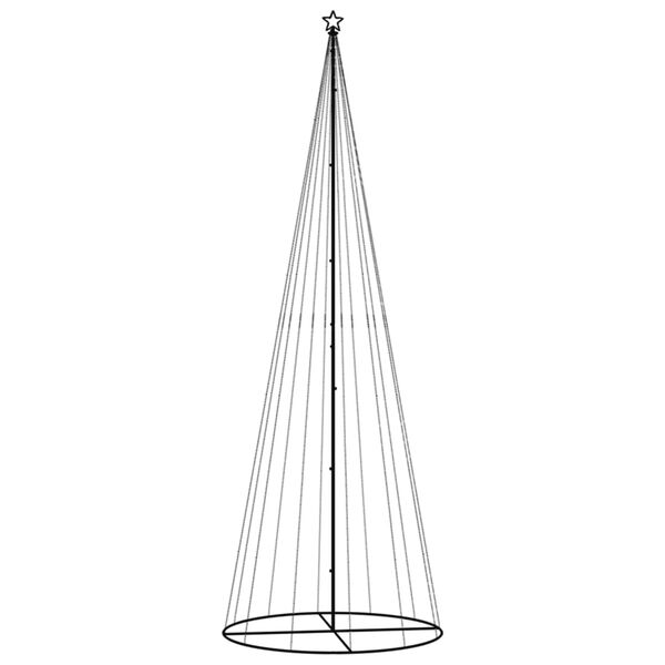 vidaXL Albero di Natale a Cono Bianco Caldo 732 LED 160x500 cm