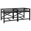 vidaXL Pedestallo per Lavatrice 2 pcs Nero 120 x 56 x 52 cm Acciaio