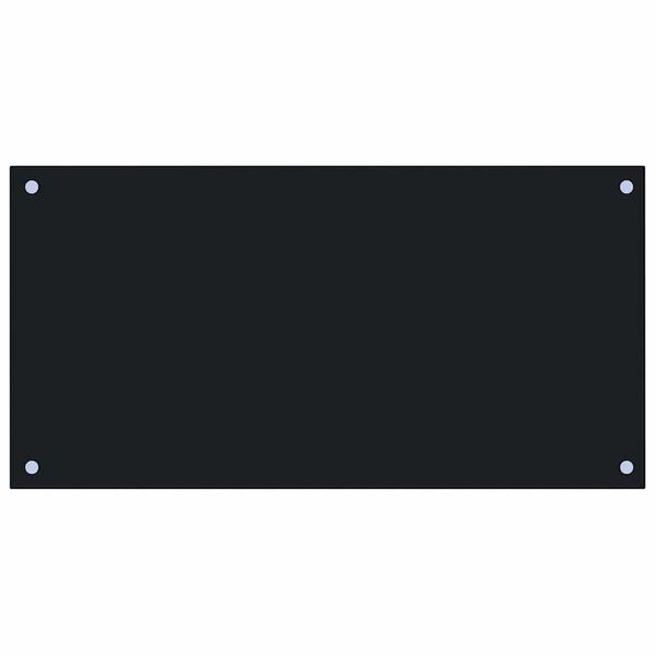 vidaXL Paraschizzi per Cucina Nero 80x40 cm in Vetro Temperato