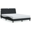 vidaXL Giroletto senza Materasso Nero 120x200 cm Velluto