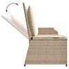 vidaXL Panca Reclinabile da Giardino con Cuscini Beige in Polyrattan