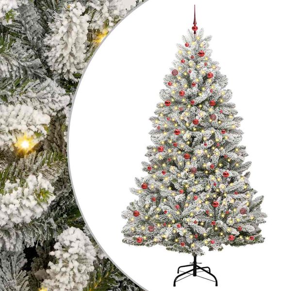 vidaXL Albero di Natale artificiale con 300 LED Verde e Bianco 270 cm
