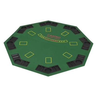 vidaXL Tavolo da Poker Pieghevole in 4 8 Giocatori Ottagonale Verde