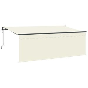 vidaXL Tenda Retrattile Crema 350 x 200 cm Poliestere e Alluminio
