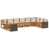 vidaXL Set di divani da esterno 10 pcs Naturale