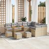 vidaXL Set Divano da Giardino con cuscino 13 pcs Beige e Grigio Chiaro