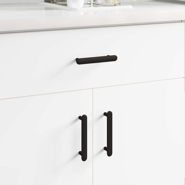 vidaXL Maniglia per Armadio 2 pcs Nero 121 x 16.6 x 28.3 mm Ferro