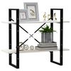 vidaXL Libreria a 2 Ripiani Bianca 80x30x70 cm in Massello di Pino