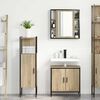 vidaXL Set di mobili per il bagno 3 pcs Marrone Legno multistrato