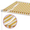 vidaXL Tenda da Sole Retrattile Manuale LED 350x250 cm Gialla e Bianca
