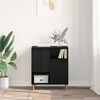 vidaXL Credenza Rovere nero 35 x 60 x 70 cm Legno multistrato