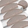vidaXL Tappetini per scale 30 pz 65x24x4 cm Marrone chiaro Semicircolari Grandi