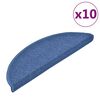 vidaXL Tappetini per scale 10 pz 56x17x3 cm blu semicircolari