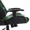 vidaXL Sedia da Gaming Nera e Verde in Similpelle