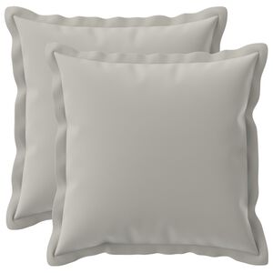 vidaXL Federa 2 pz HOUTEN Grigio 30 x 30 cm Poliestere