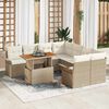 vidaXL Set Divano da Giardino con cuscino beige e panna