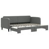 vidaXL Divano Letto con Letto Estraibile Grigio Scuro 80x200 Tessuto