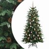 vidaXL Albero di Natale Artificiale con Rami Pieghevoli 150 cm 150 LED