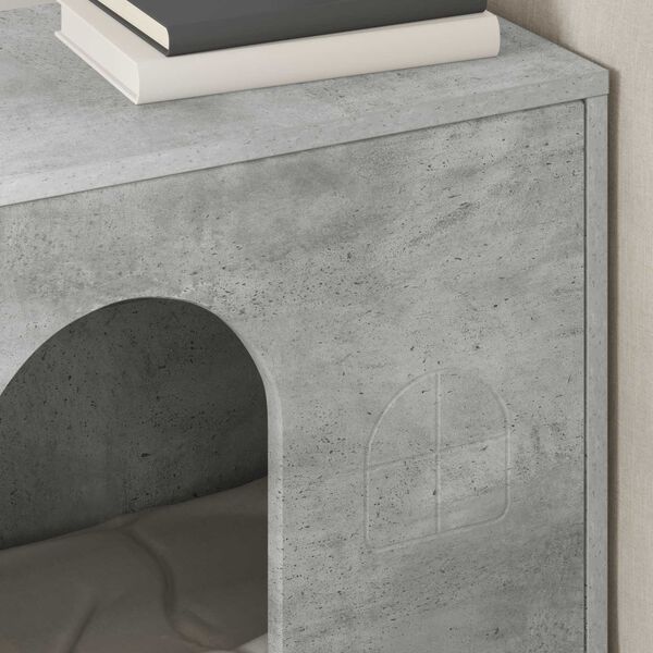 vidaXL Casa per Gatti Calcestruzzo 51 x 30 x 52 cm Legno multistrato