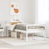 vidaXL Letto Anziani con Testiera Bianco 75x190cm Legno Massello Pino