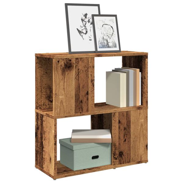 vidaXL Libreria Legno Antico 60x24x63 cm in Legno Multistrato