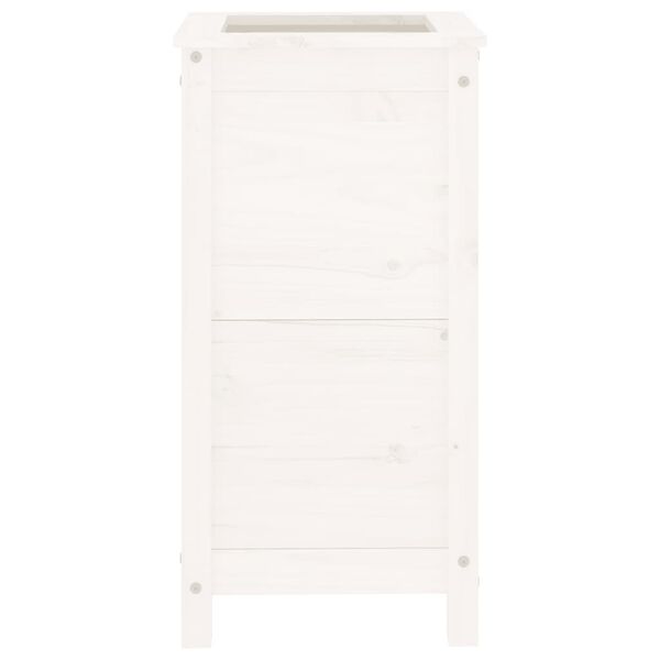 vidaXL Fioriera da Giardino Bianca 40x40x78 cm Legno Massello di Pino