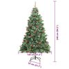 vidaXL Albero di Natale artificiale Verde 240 cm PVC e Metallo