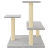 vidaXL Albero per Gatti con Tiragraffi in Sisal Grigio Chiaro 61 cm