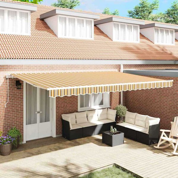 vidaXL Tettuccio Elettrico Retrattile Multicolore 500 &times; 350 cm