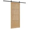 vidaXL Porta scorrevole Marrone 86 x 211 cm Pino massello