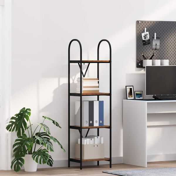 vidaXL Libreria Legno vecchio 40 x 30 x 146 cm Legno multistrato