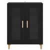 vidaXL Credenza Rovere Nero 69,5 x 34 x 90 cm Legno multistrato