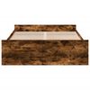 vidaXL Giroletto con Cassetti Rovere Fumo 135x190 cm Legno Multistrato