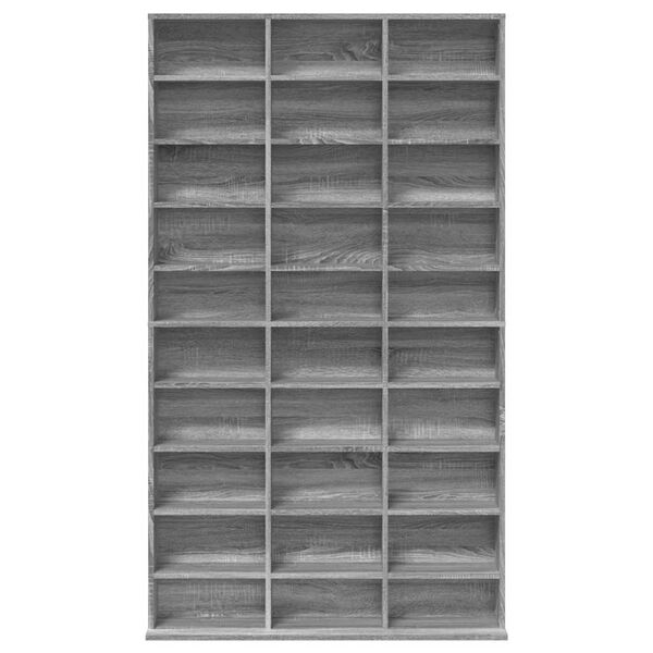 vidaXL Mobile Porta CD Grigio Sonoma 102x23x177,5 cm Legno Multistrato