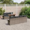 vidaXL Set Divano da Giardino 8 pcs Grigio Poly Rattan