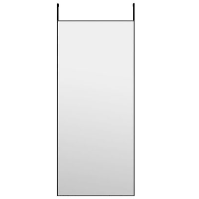 vidaXL Specchio da Porta Nero 40x100 cm in Vetro e Alluminio