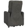 vidaXL Poltrona Alzapersona Massaggio Grigio Scuro Tessuto Microfibra