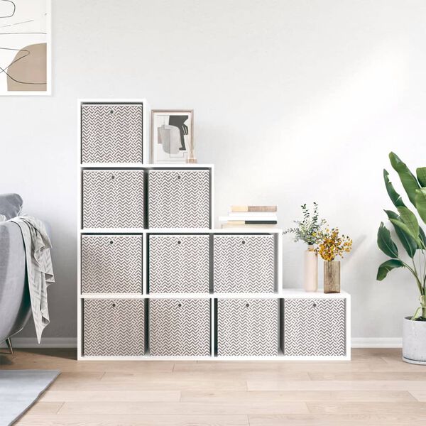 vidaXL Scatole Portaoggetti 10 pz 32x32x32 cm Tessuto non Tessuto