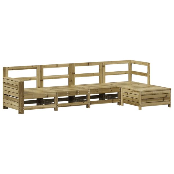 vidaXL Set Divani da Giardino 5 pz in Legno Impregnato di Pino