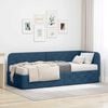 vidaXL Cornice del letto ad angolo Blu 80 x 200 cm Tessuto