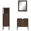 vidaXL Set Mobili da Bagno 3 pz Rovere Marrone in Legno Multistrato