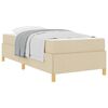 vidaXL Struttura del letto Crema 90 x 200 cm Tessuto
